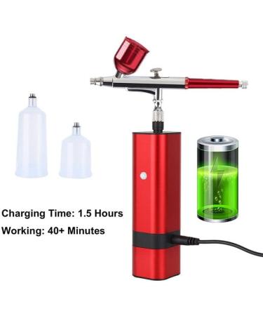 32PSI Airbrush Kit Cordless Airbrush Compressor Rechargeable Mini Airbrush for Model Painting Tattoo Makeup Barber Shop Nail - Buy Online on GoSupps.com