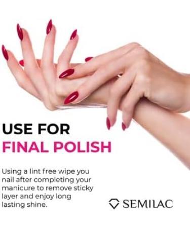 Semilac Gel Nail Prep & Wipe Cleaner 125 ml. Nail Polish Residue Cleaner with Isopropanol Multi-purpose Nail Degreaser & Cleanse. Removes Sticky Layers For A Long Lasting Manicure. - Buy Online on GoSupps.com