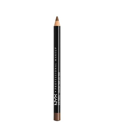 NYX PROFESSIONAL MAKEUP Slim Eye Pencil, Eyeliner Pencil - Medium Brown Medium Brown 1 Count (Pack of 1)
