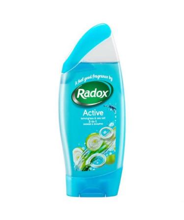 Radox Radox 6-pack of 2-in-1 lemongrass and sea salt shampoo and shower gels 250ml