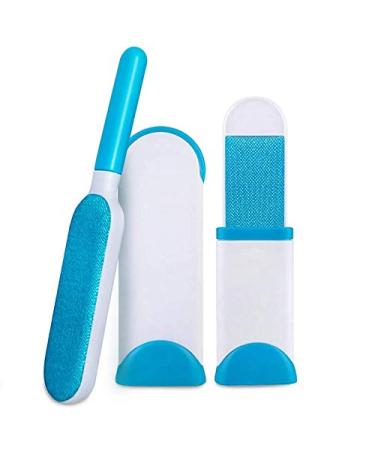 All -die pet dog cat hair remover no mines and no waste improved reusable pet hair remover brush home care helper double -sided (blue) - Buy Online on GoSupps.com