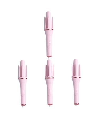 Didiseaon 4pcs Fully Automatic Hair Curling Iron Tool Hair Rollers Curling Wand Hair Curlers Electric Abs Pink 32.50X5.50X5.50CMx4pcs Pinkx4pcs