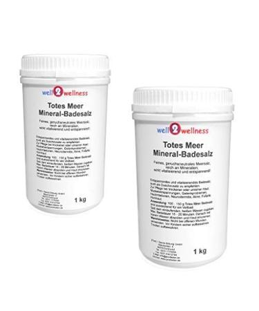 Dead Sea Mineral Bath Salt/Sauna Salt coarse 2 x 1.0 kg - 100% natural from the Dead Sea