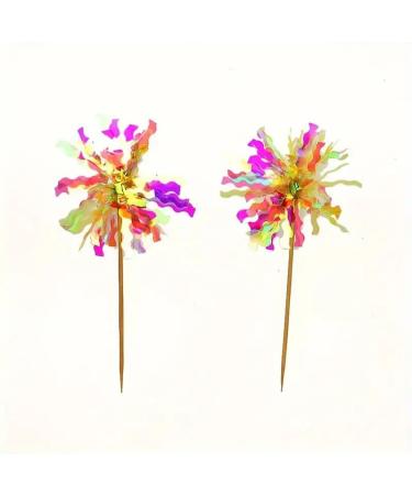 Radiant Revelry 10pcs Multiple Colors Happy Birthday Cake Topper - Shiny DIY Cupcake Toppers for Sparkling Cake Decorations"