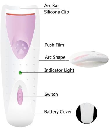 luxurious Electric Eyelash Curler Lasting and Portable Shaping Curling Eyelash Clip Purple - Buy Online on GoSupps.com