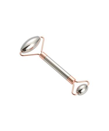Stainless Steel Face Roller Facial Beauty Roller Skin Care Tools Stainless Steel Massager for Face Eyes Neck Body Muscle Relaxing and Relieve Fine Lines and Wrinkles (Rose Gold)