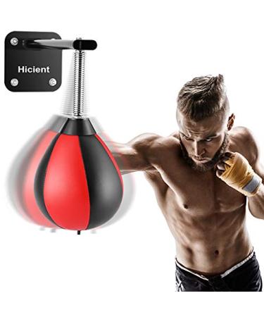 Hicient Punching Bag Reflex Speed Bag with Reinforced Spring Wall-Mounted Strong Durable Boxing Ball Relief Stress Ball for Kids Adults Home Office Gym Black