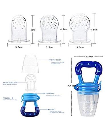 Baby Fruit Feeder Pacifier 3 Pack - Fresh Food Feeder for Toddlers & Kids - Silicone Teething Toy - Buy Online on GoSupps.com