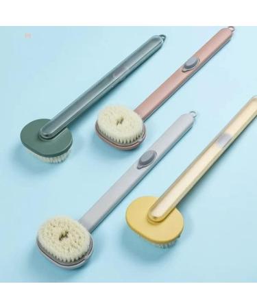 Long Handle Bath Massage Cleaning Brush - Exfoliating Back Scrubber for Hard to Reach Areas (Green) - Buy Online on GoSupps.com