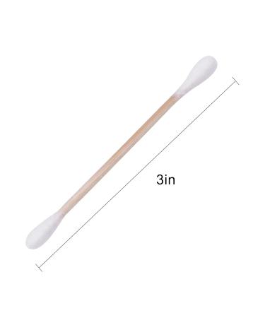 Organic Bamboo Cotton Swabs 200-Pack - Biodegradable Double Round Tipped Q-Tips for Ears & Makeup - Natural & Eco-Friendly - Buy Online on GoSupps.com