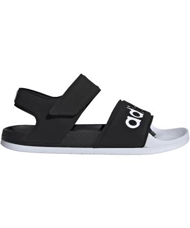 adidas Adilette Sandal Core Black/White - Size 12 Women/11 Men | Unisex-Adult - Buy Online on GoSupps.com