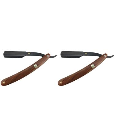 Frcolor 4 pieces m quinas de afeitar para hombres razor for men shave shaveadoras para hombres baldness razor for men manueller razor metal knife holder bamboo man as shown