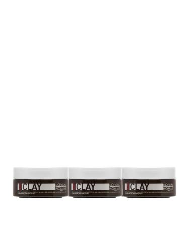 Loreal LP Homme Clay Paste 3 x 50 ml Styling Intensive matt effect for strong fixation