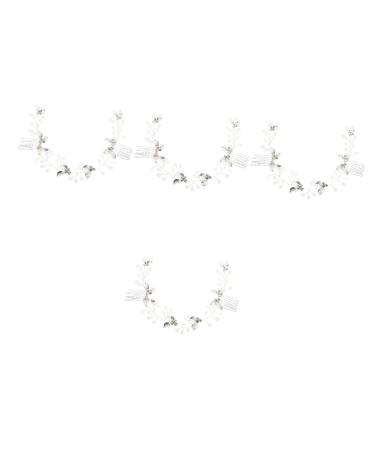 Beaupretty the wig bridal hair flower head bridesmaid hair crystal European and American crystal bride hair clips headgear the side wedding plastic pearl bride crystal hair Comb