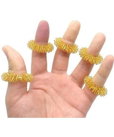 5pcs Massage Rings - Acupressure Finger Massager | Gold & Silver Body Acupuncture Massager for International Shipping - Buy Online on GoSupps.com