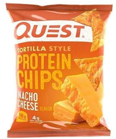 Quest Nutrition Tortilla Style Protein Chips Variety Pack - Nacho Cheese, Ranch, Chili Lime, Loaded Taco - 1.1 oz (16 Pack) with Make Your Day Bag Clip - Buy Online on GoSupps.com
