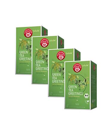teapot Teekanne Selected Bio Green Tea Greetings 4pack