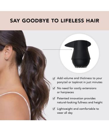 Kitsch PONYFULL Ponytail Volume Enhancer - Dark Brunette/Black - Volumizing Tool for Fine Hair - Adds Volume & Lift - Perfect for Daily & Occasional Styles - Buy Online on GoSupps.com