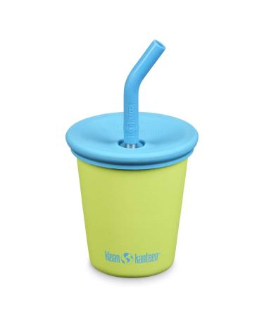 Klean Kanteen Kid Cup 10oz Stainless Steel Cup with Spill-Poof Straw Lid - Juicy Pear