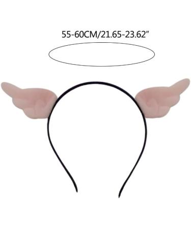 xbiez Furry Wing Hair Clip Cosplay Party Angel COSPLAY Halloween Cartoon Role Playing Props Prom Party Role Playing Bunny ear headband - Buy Online on GoSupps.com