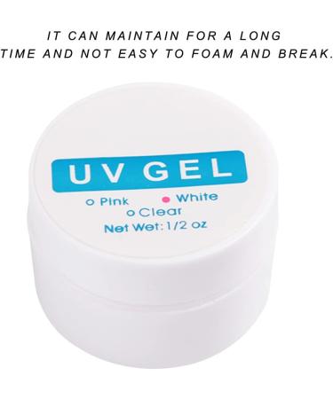 Nail Extension Gel Solid Gel Glue for Nail Tips Manicure UV Gel Builder Nail Glue for Nail Art Rhinestone DIY Manicure Home Salon(White) - Buy Online on GoSupps.com