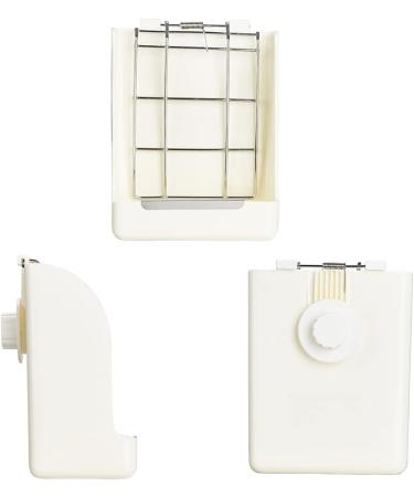 Kikuo Rabbit Hay Rack Feeder (Metal Grid & Plastic) Small Animals Supplies Feeding Bowl Pet Essential - Food Rack Bowl Manger for Guinea Pig/Chinchilla/Hamsters - White - Buy Online on GoSupps.com