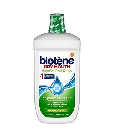 Biotene Dry Mouth Gentle Oral Rinse Soothing Moisturization  Mild Mint  33.8 fl oz