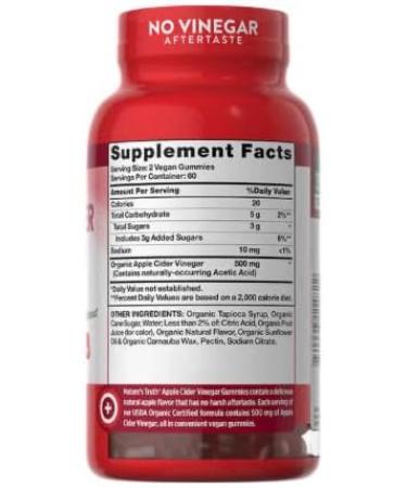 Nature's Truth Apple Cider Vinegar Vegan Gummies - 240 Count (2 Pack of 120) | Buy Internationally - Buy Online on GoSupps.com