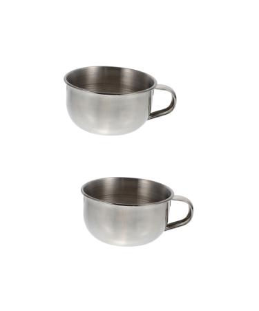 Magiclulu 2 STK Razor -soap peel Razor -soap cum. Shaving vessels shave men shave sparkling bowl for men tools for men travel rustproof steel brush man the bladder