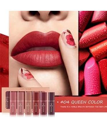 Matte Lipstick Set - Waterproof, Long-Lasting, Intense Pigments - 6 Colors Lip Makeup Kit - Beauty Gift for Women - Buy Online on GoSupps.com