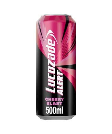 Lucozade Alert High Caffeine Energy Drink 12x500ml (Cherry Blast)