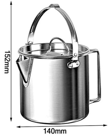 1.2L Outdoor Steel Kettle - Portable Coffee Pot Teapot for Camping Trips - Buy Online on GoSupps.com