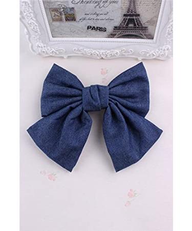 Woman Denim Flower Hair Clip - Blue Jeans Hairpin for Girls and Ladies (Dark Blue) - Buy Online on GoSupps.com