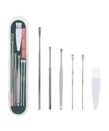 6Pcs/set Ear Wax Pickers Stainless Steel Earpick Wax Remover Curette Ear Pick Cleaner Ear Cleaner Spoon Care Ear Clean Tool