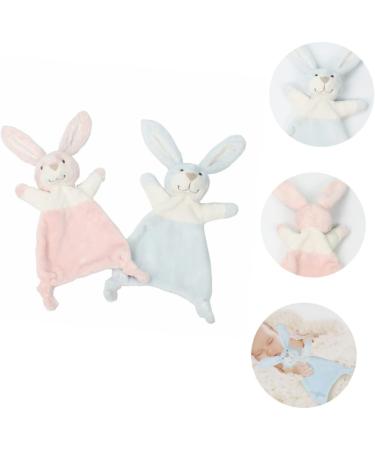 Toyvian 16 Pcs Organic Bunny Stuffed Animals for Babies - Lovey Blanket Rabbit Soother Towel, Assorted Colors, 28x10cm, Pack of 8 - Buy Online on GoSupps.com