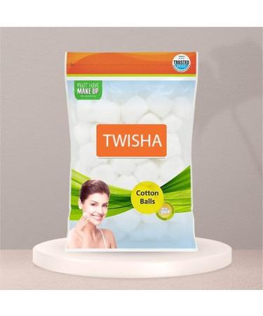 Twisha Soft Premium Cotton Balls - 100% Pure Large Cotton Balls for Face & Nail Polish Remover (100 Count - Buy Online on GoSupps.com