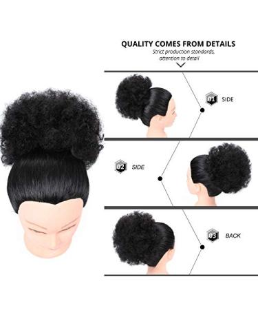 Claw Clip Ponytail Hair Extensions - 8-Inch Synthetic Kinky Straight Ponytail Puff (1BT30) - Natural Look & Easy Attachment - Buy Online on GoSupps.com