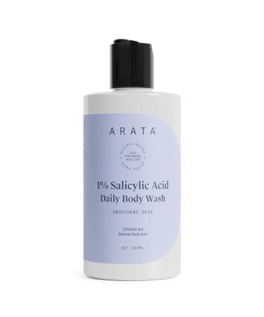 A.r.a.t.a. 1% Salicylic Acid Body Wash | Cleanses & Smoothens Un-even Rough Skin | Paraben & SLS Free |Body Shower Gel For All Skin types 300ml.
