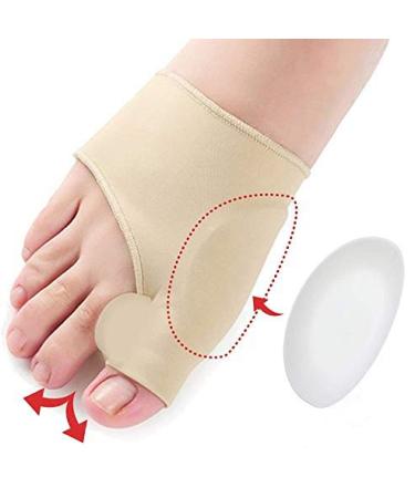 Relief Sleeves Bunion Pads Brace with Gel Toe Separator - Hallux Valgus Relief and Toe Alignment - Buy Online on GoSupps.com