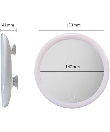 SOFORFREEM 1 Piece 10X Magnifying Mirror with Light Makeup Mirror with Lights Compact LED Magnified Mirror White ABS for Bathroom Bedroom Hotel - Buy Online on GoSupps.com