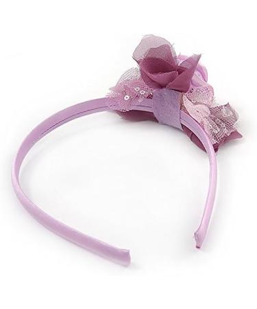 Thin Pink Silk Rose Flower Alice/Hair Band/HeadBand - Buy Online on GoSupps.com
