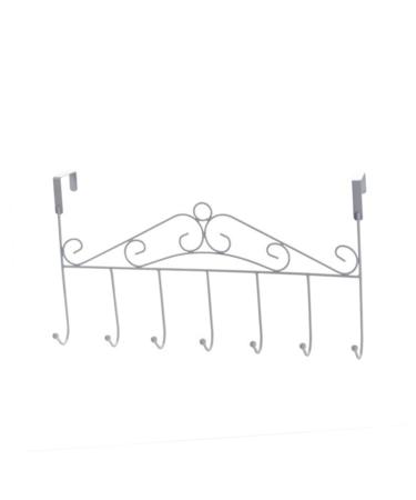 PRETYZOOM Hanging Hooks Hook Over Door Clothes Hanger Rack Over The Door Hanger Coat Hanger Rack No Trace Towel Rack Metal Hangers medium White