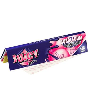 1 Booklet of Juicy Jay's King Size Slim Bubble Gum Flavour