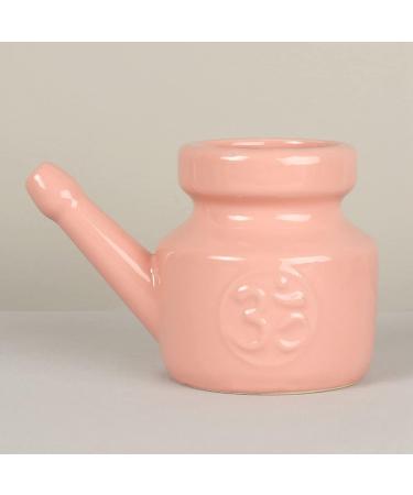 uaelua 350Ml Ceramic Neti Pot Nose Cleaning Pot Leakproof Spout Pot for Nasal Rinsing Nose Washing Men Women Pink - Buy Online on GoSupps.com