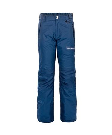Lucky Bums Kids Ski Snow Pants, Reinforced Knees and Seat Large Navy