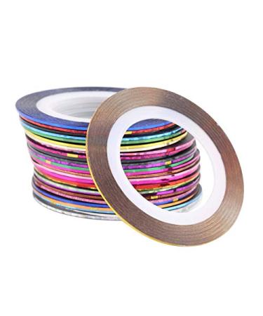 30 Pcs 30 Colors Rolls Striping Tape Line Nail Art Decoration Sticker Tips DIY Nail Tool For Girls Ladies