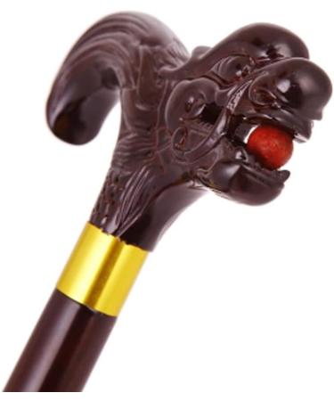 Wooden Cane Solid Walking Stick Crutch Genuine Wood Walking Stick for The Elderly Solid Wood Cane Walking Stick Subtle Texture Low Profile Luxury for Elderly Seniors Lucky Star - Buy Online on GoSupps.com