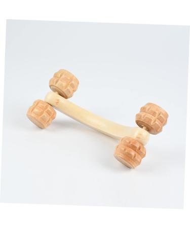 Lurrose Wooden Massage Roller - Back & Facial Massage Device for Deep Tissue Relief | Handwick Foot & Arm Roller 17x6.8cm - Buy Online on GoSupps.com