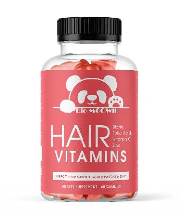 Hair Growth Vitamins Gummy - Grow Strong Hair Faster Improve Thickness Stimulate Length - Biotin Folic Acid for Men and Women