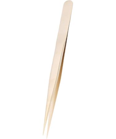 Nail Art Tweezers Multifunctional Nail Art Tweezers Steel Golden Straight Tweezers for Eyelashes Manicure - Buy Online on GoSupps.com